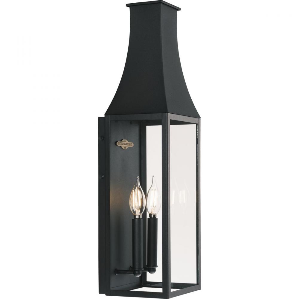 Radcliffe Collection Two-Light Large Black New Traditional Outdoor Wall Lantern