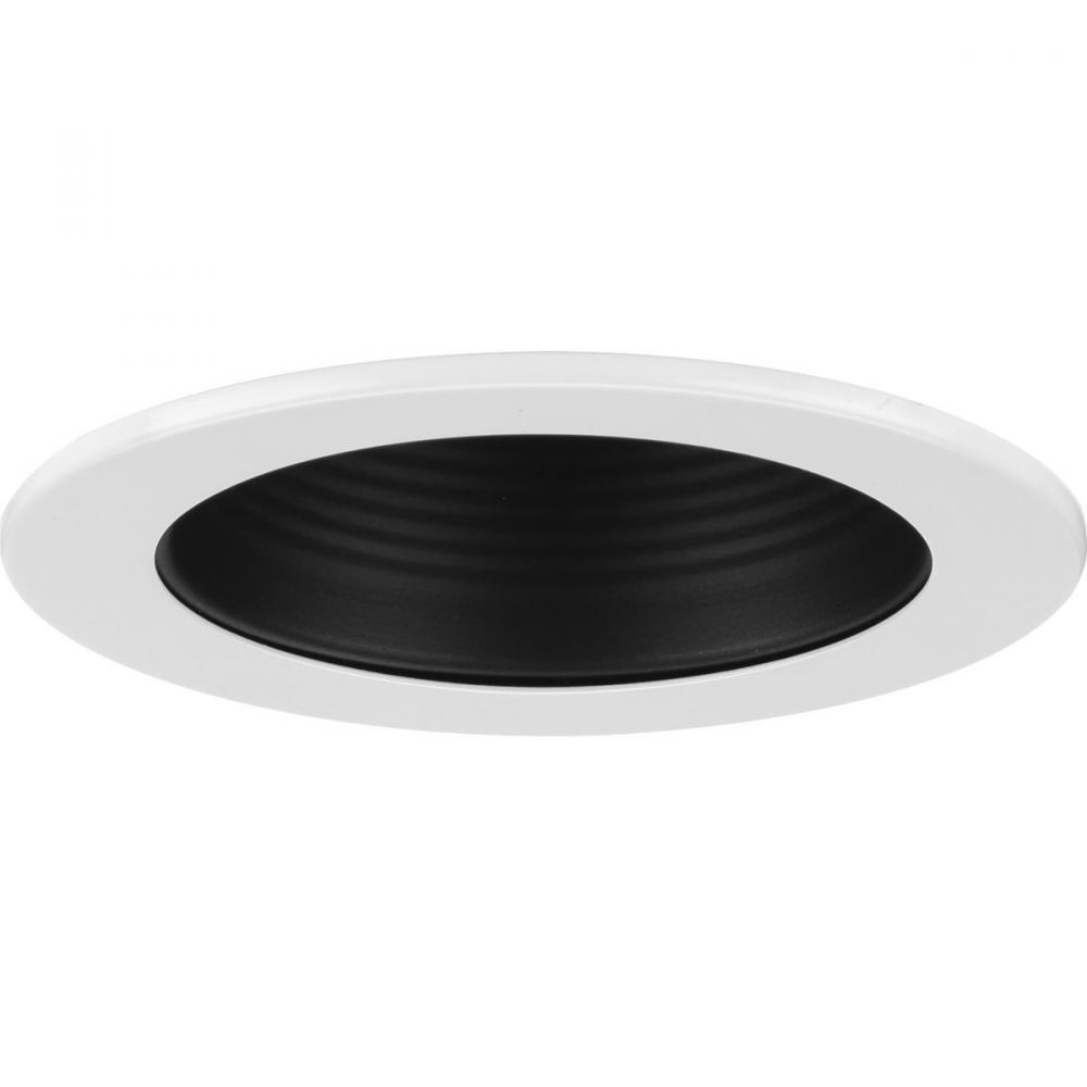 4" Black Recessed Step Baffle Trim for 4" Housing (P804N series)