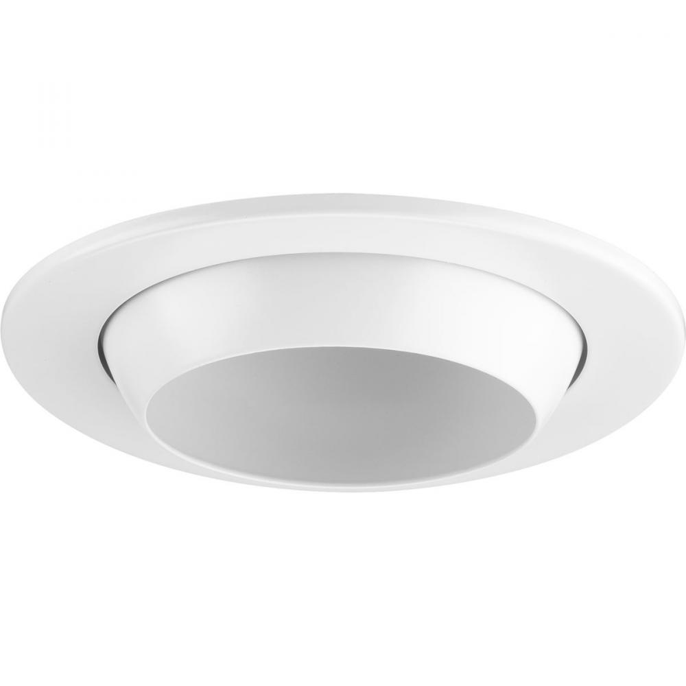 4" Satin White Recessed Eyeball Trim for 4" Housing (P804N series)