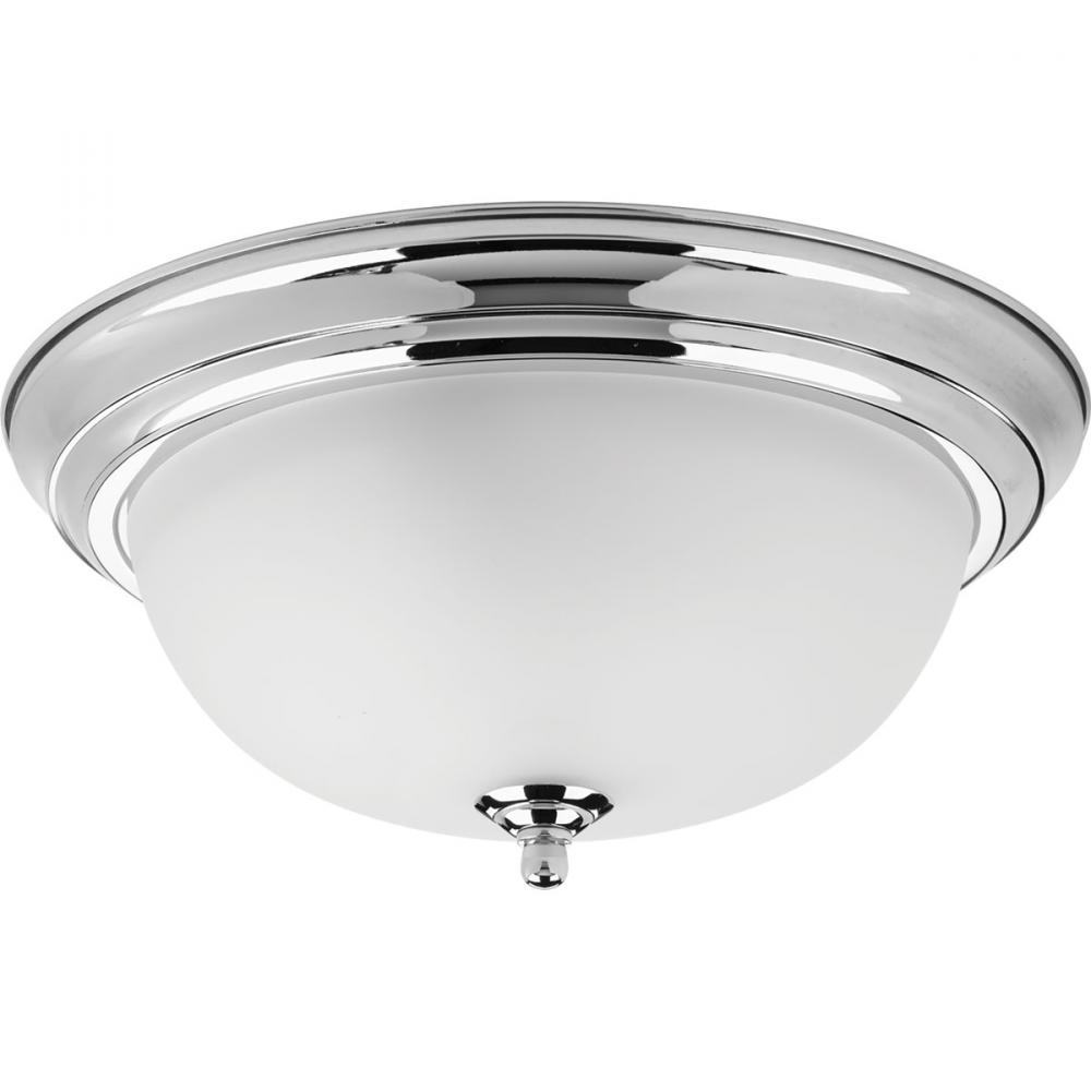 Two-Light Dome Glass 13-1/4" Close-to-Ceiling