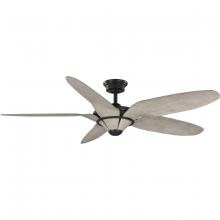 Progress P250073-020 - Mesilla Collection 60" Five-Blade Antique Wood/Antique Bronze Indoor/Outdoor DC Motor Urban Indu