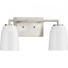 Progress P300504-009 - Spenser Collection Two-Light Brushed Nickel Industrial Vanity Light