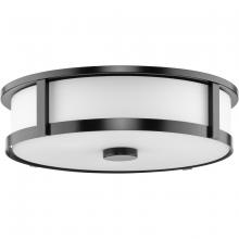 Progress P350281-31M - Gilliam Collection Three-Light Matte Black New Traditional Flush Mount