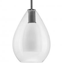 Progress P500438-31M - Carillon Collection One-Light Matte Black Contemporary Pendant