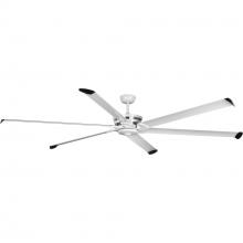 Progress P250030-028 - Huff Collection Indoor/Outdoor 96" Six-Blade Satin White Ceiling Fan