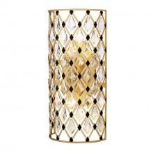 Varaluz 345W02FGMB - Windsor 2-Lt Crystal Sconce - French Gold/Matte Black