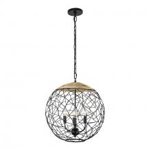 Varaluz 362P03BL - Cayman 3-Lt Orb Pendant - Black