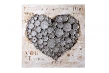 Varaluz 4DWA0114 - Work Of Heart Silver Mixed-Media Wall Art