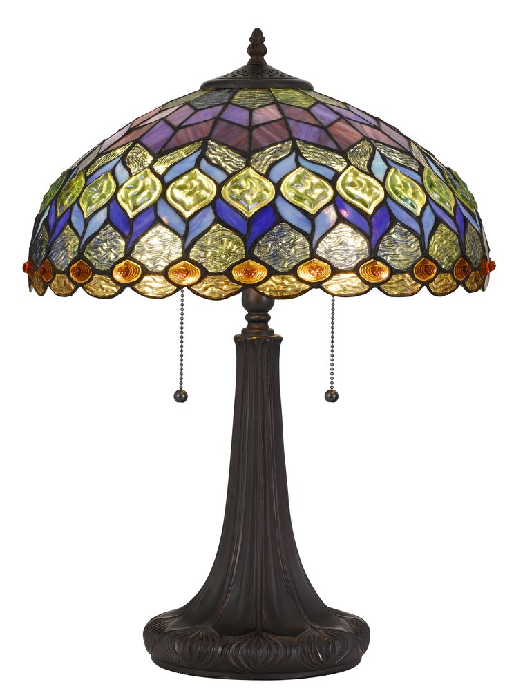 22.5" Height Tiffany Table Lamp in Dark Bronze Finish