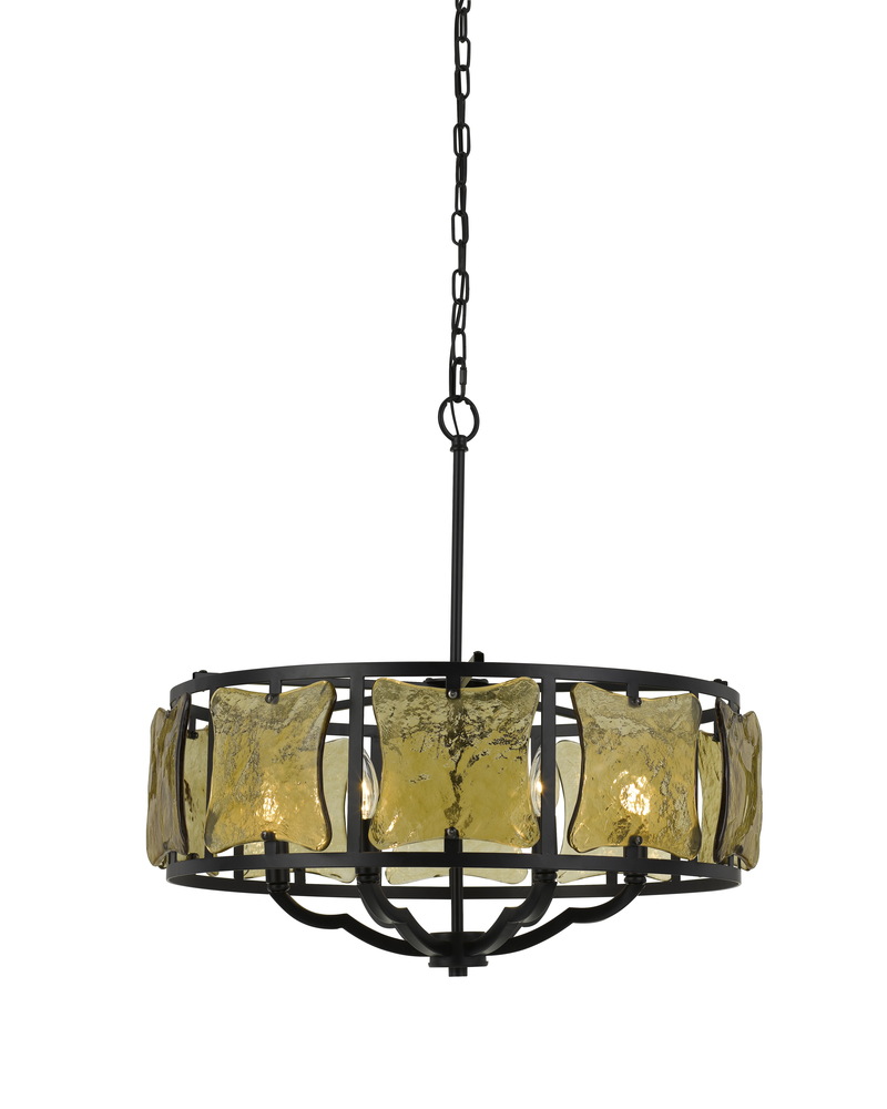 25" Height Iron Chandelier in Black Smith Finish