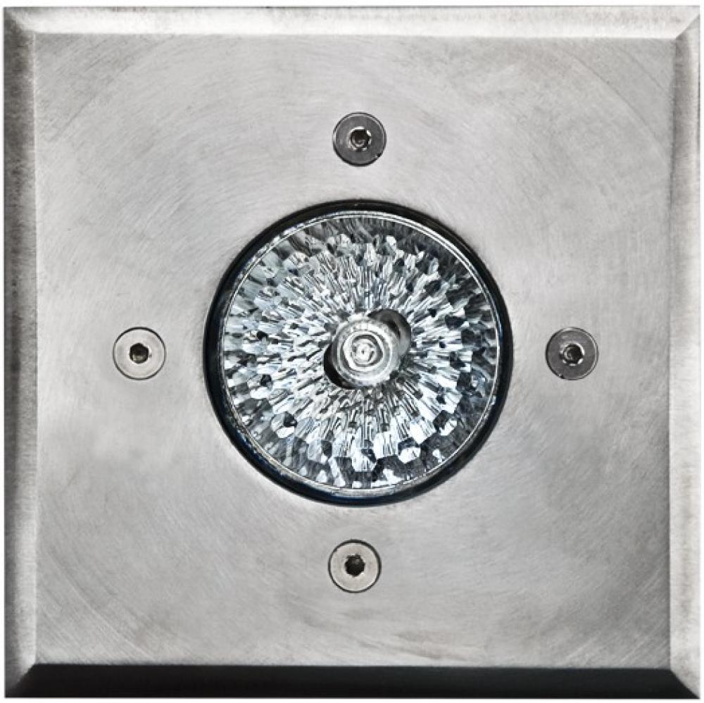 SS WELL LIGHT W/SQUARE TOP 3W LED MR16 12V