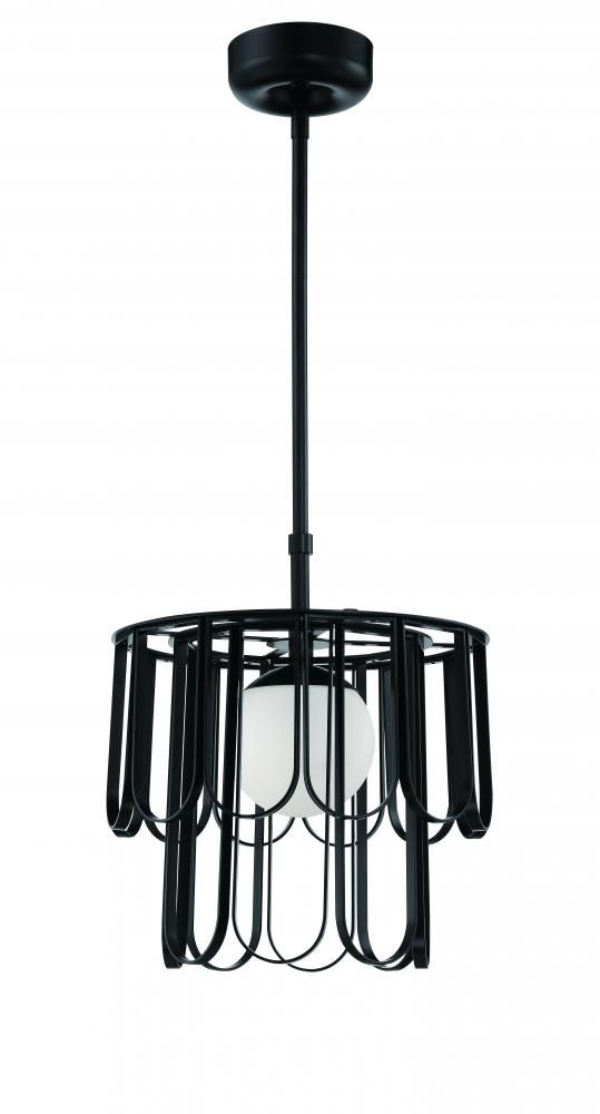 Melody 1 Light Pendant in Flat Black