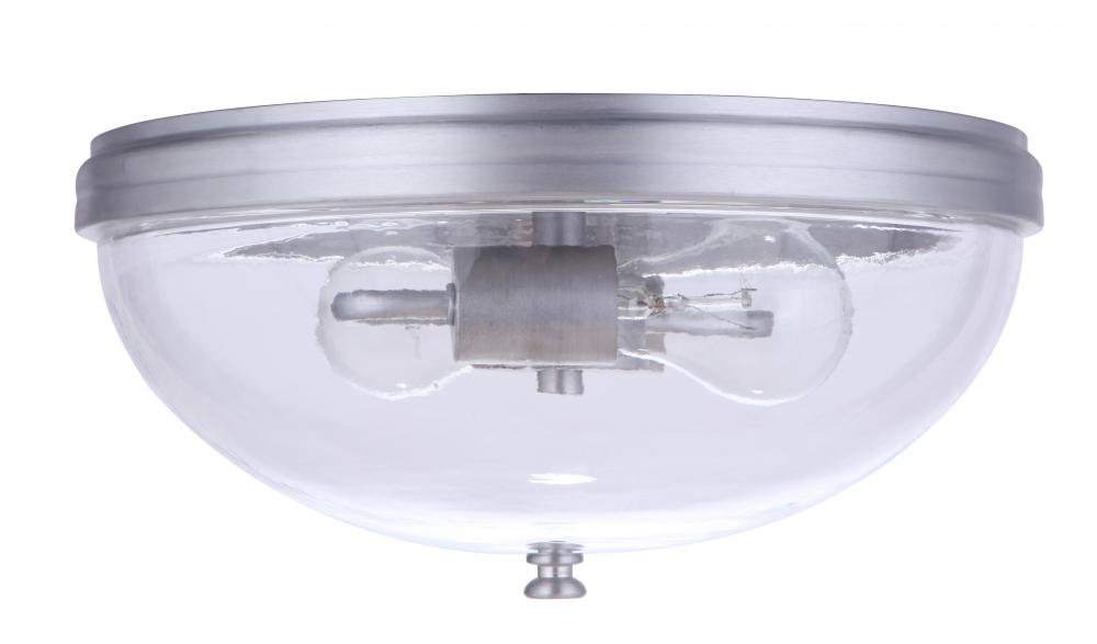 Sivo 2 Light Outdoor Flush Mount in Satin Aluminum