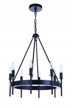 Craftmade 54328-FB - Larrson 8 Light Chandelier in Flat Black