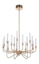 Craftmade 49615-SB-LED - Valdi 15 Light LED Chandelier in Satin Brass