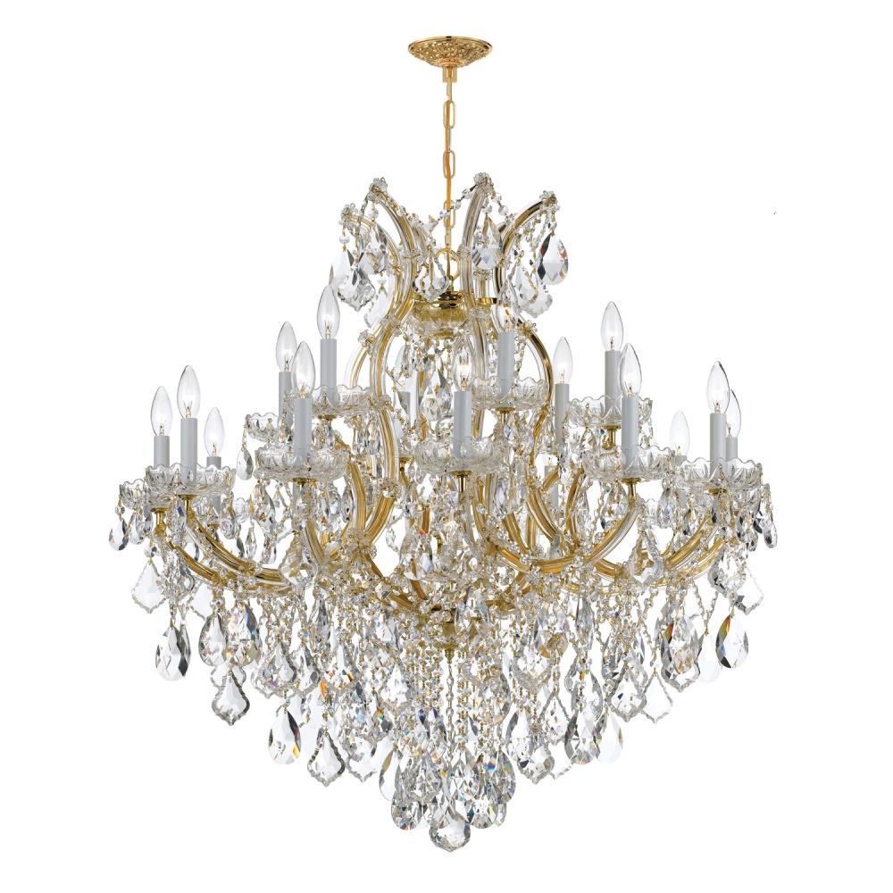 Maria Theresa 19 Light Swarovski Strass Crystal Gold Chandelier