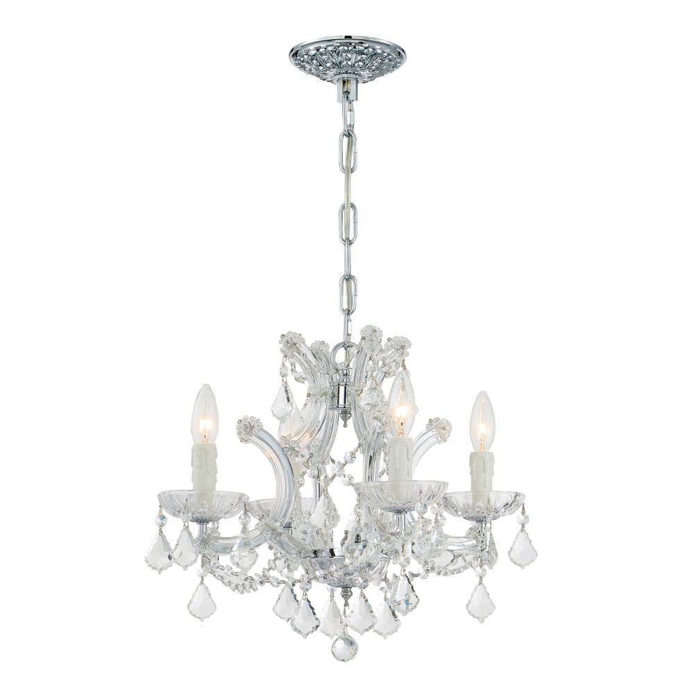 Maria Theresa 4 Light Spectra Crystal Polished Chrome Mini Chandelier