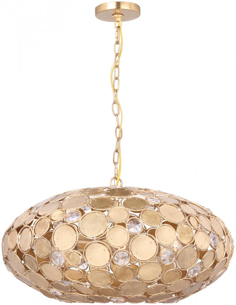 Broche 12 Light Antique Gold Chandelier