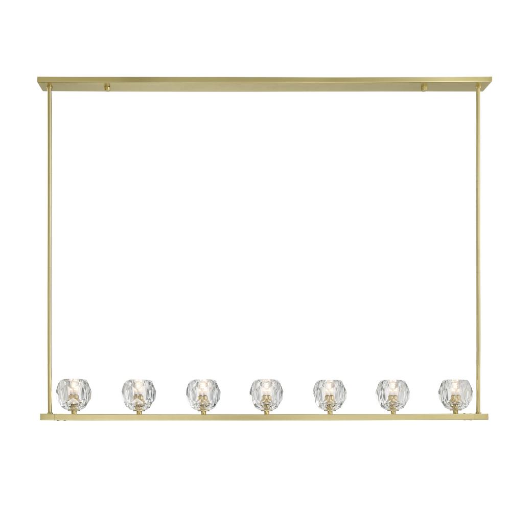 Aragon 7 Light Soft Brass Chandelier