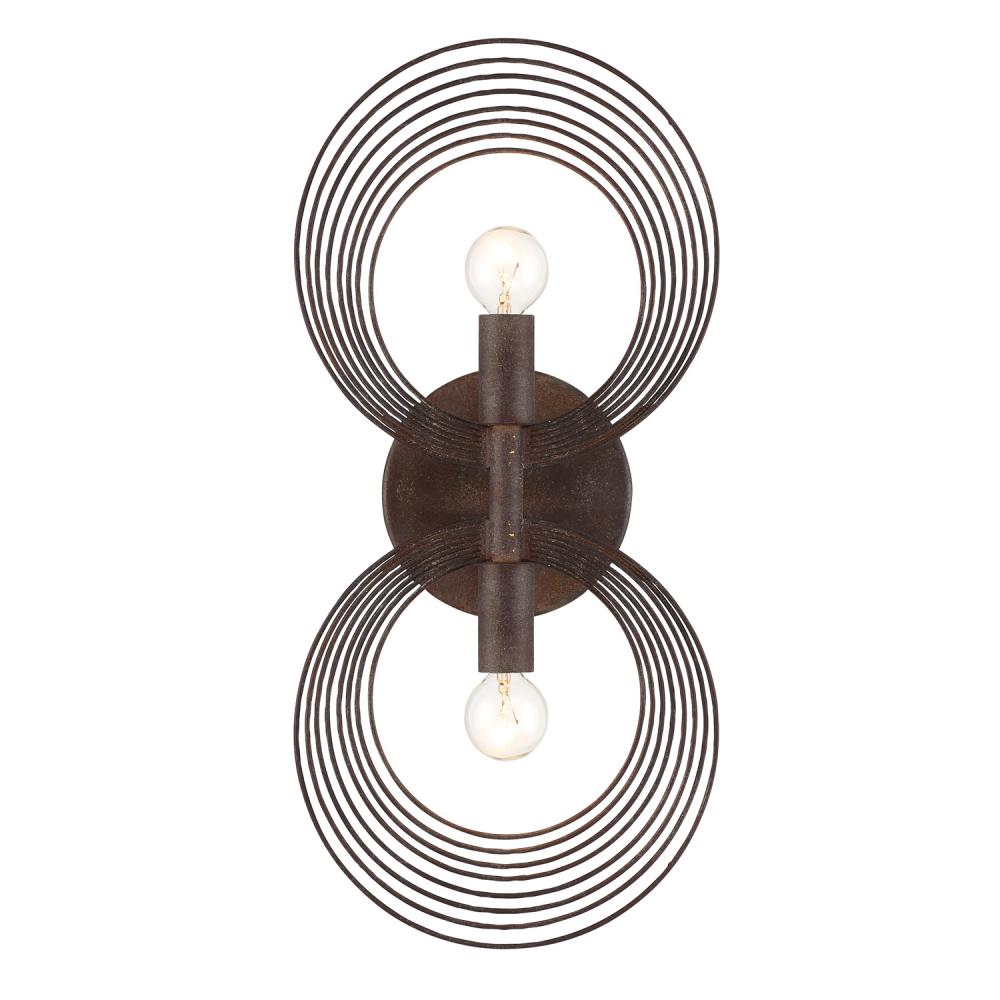 Doral 2 Light Forged Bronze Sconce