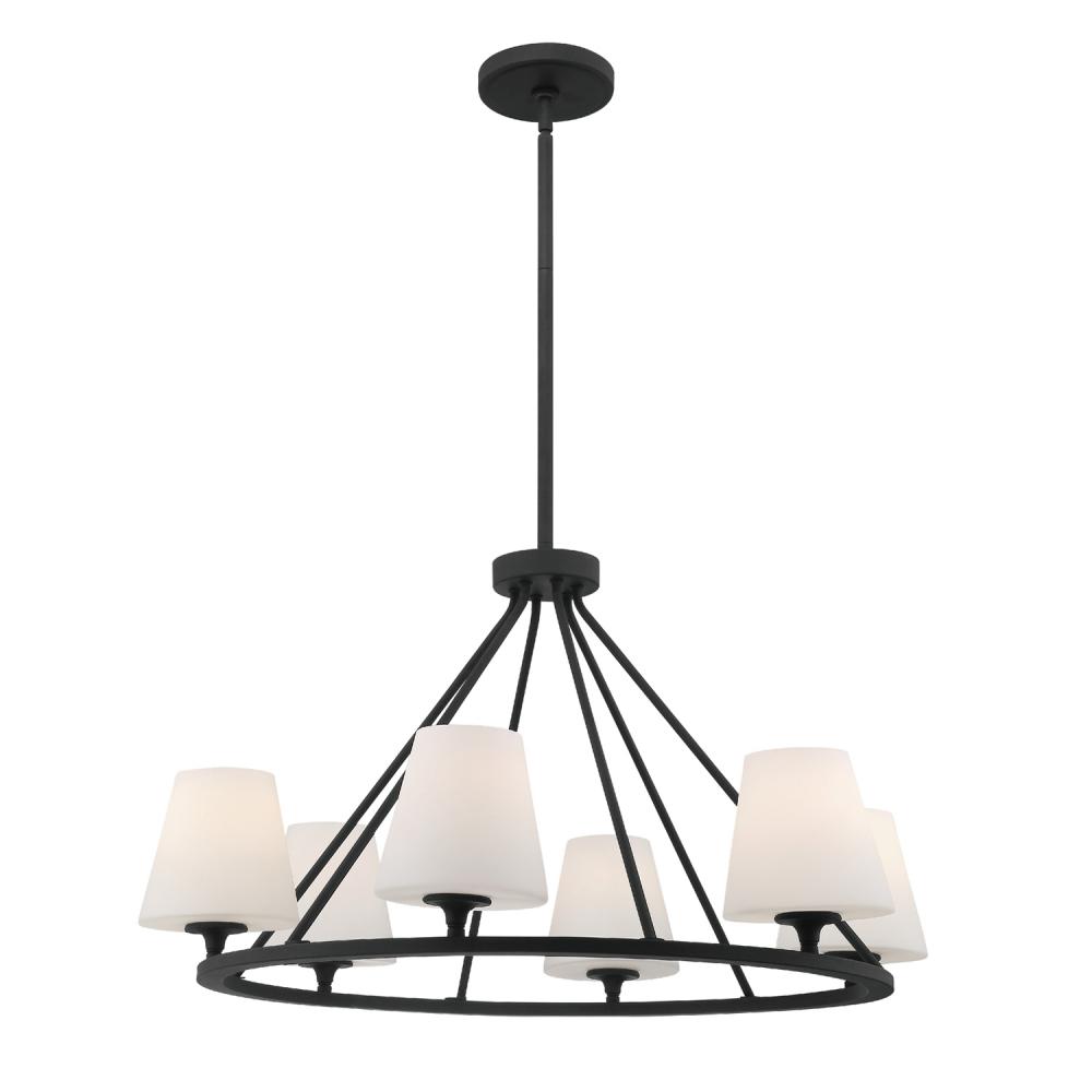 Keenan 6 Light Black Forged Chandelier