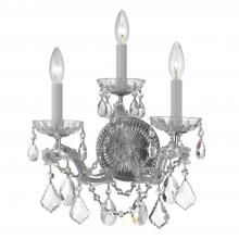 Crystorama 4403-CH-CL-S - Maria Theresa 3 Light Swarovski Strass Crystal Polished Chrome Sconce