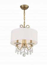 Crystorama 6623-VG-CL-S - Othello 3 Light Swarovski Strass Crystal Vibrant Gold Mini Chandelier