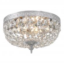 Crystorama 710-CH-CL-SAQ - Crystorama 2 Light Spectra Crystal Polished Chrome Flush Mount