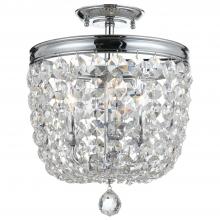 Crystorama 783-CH-CL-S - Archer 3 Light Swarovski Strass Crystal Polished Chrome Semi Flush Mount