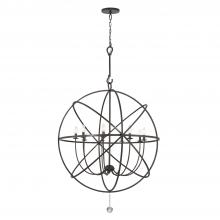 Crystorama 9229-EB - Solaris 9 Light English Bronze Sphere Chandelier