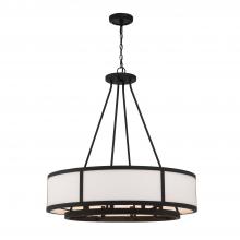 Crystorama BRY-8008-BF - Bryant 8 Light Black Forged Chandelier