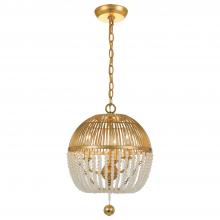 Crystorama DUV-623-GA - Duval 3 Light Antique Gold Mini Chandelier