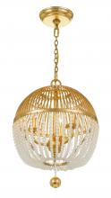 Crystorama DUV-623-GA - Duval 3 Light Antique Gold Pendant