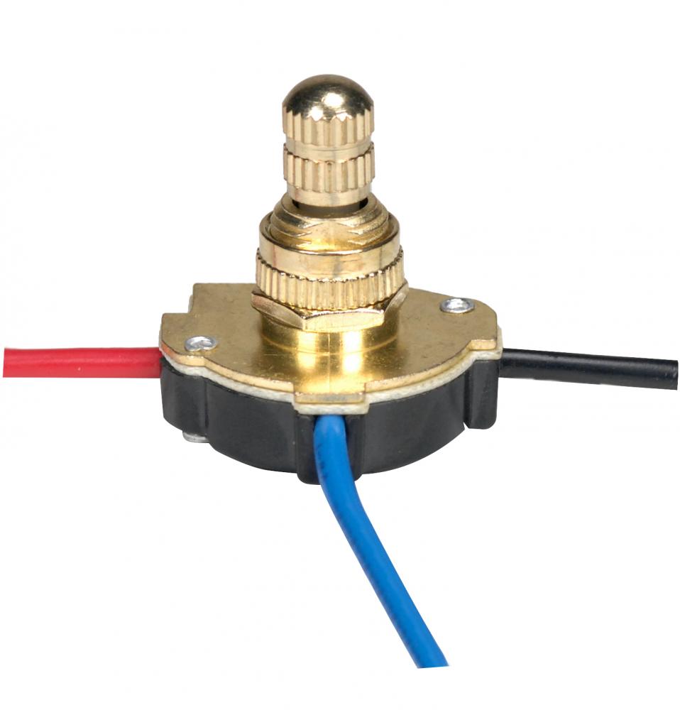 3-Way Metal Rotary Switch, Metal Bushing, 2 Circuit, 4 Position(L-1, L-2, L1-2, Off). Rated: