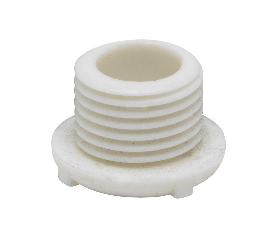 Plastic Bushing; 1/8 IP Male; White Finish