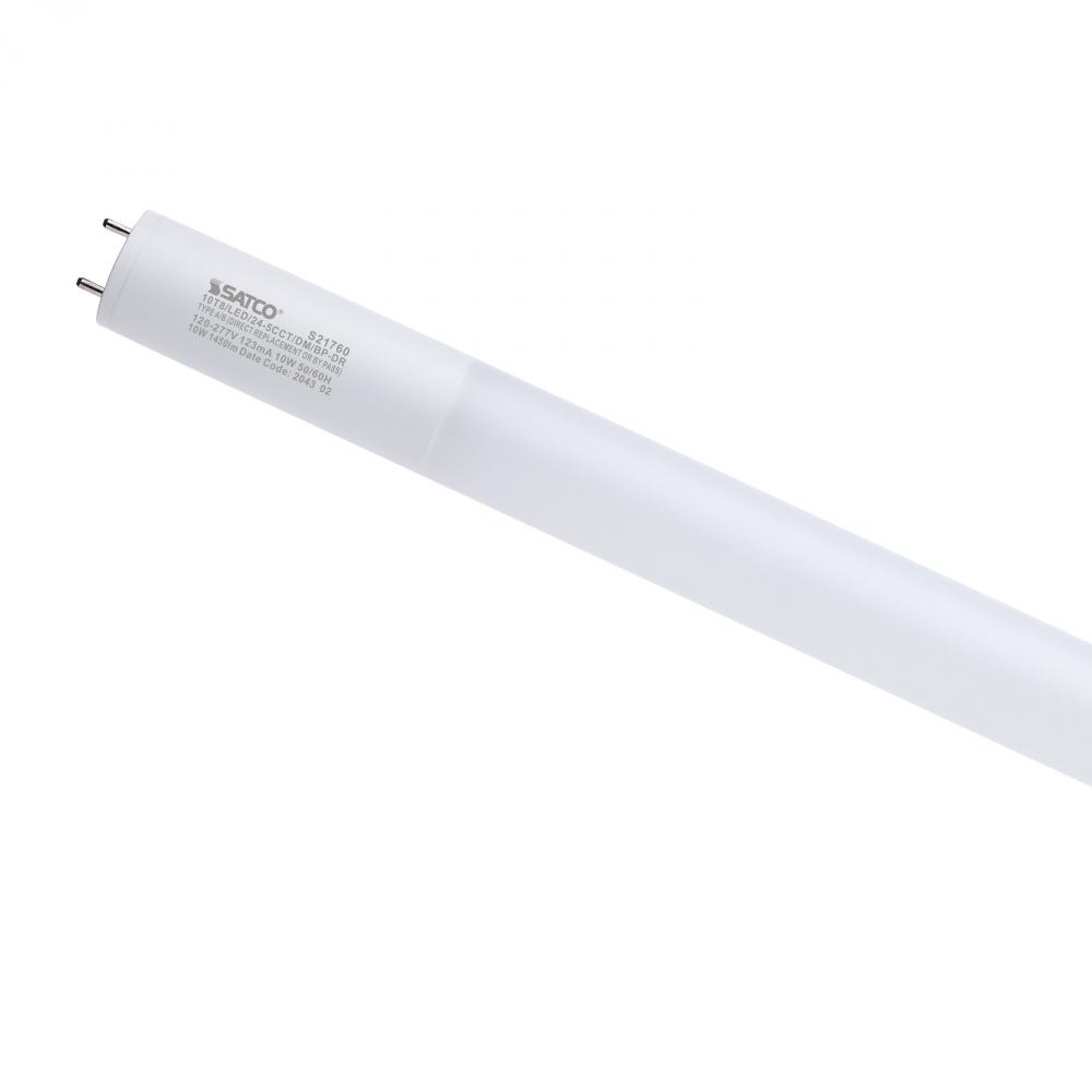 10 Watt T8 LED; 24-Inch; 30K/35K/40K/50K/65K CCT Selectable; G13 Base; Ballast Type A/B; Frost