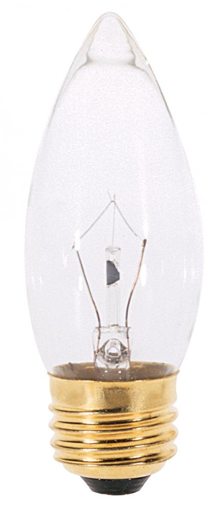 25 Watt B11 Incandescent; Clear; 1500 Average rated hours; 210 Lumens; Medium base; 120 Volt; 2-Card