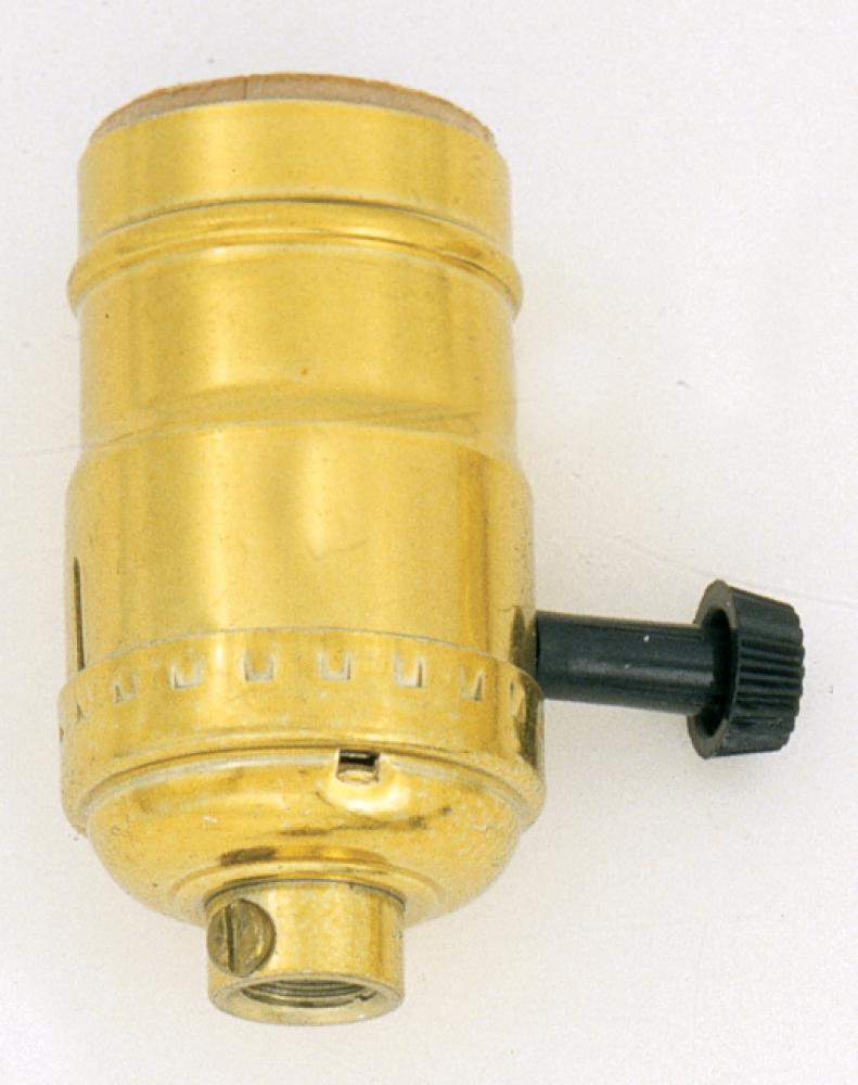 Standard Socket With Turn Knob; Brite Gilt Finish