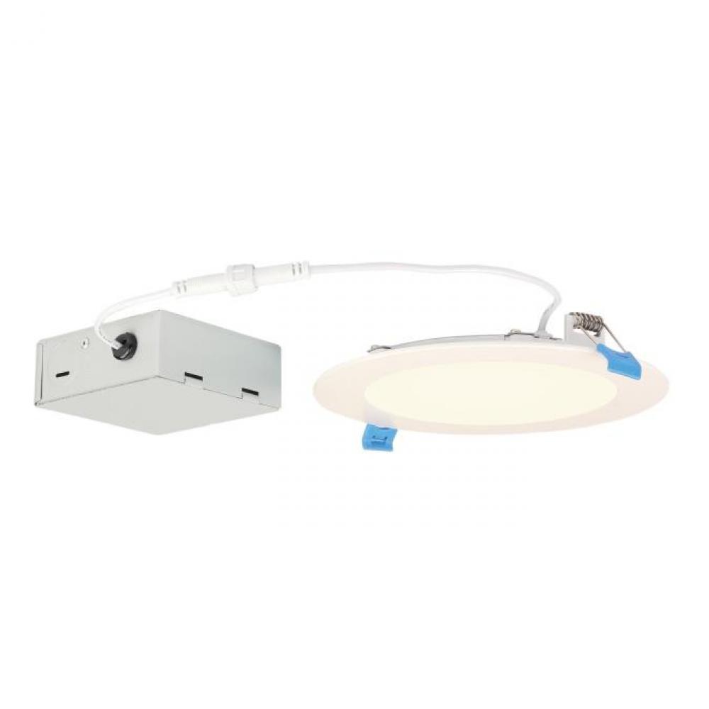 12W Slim Recessed LED Downlight 6 in. Dimmable 2700K, 120 Volt, Box