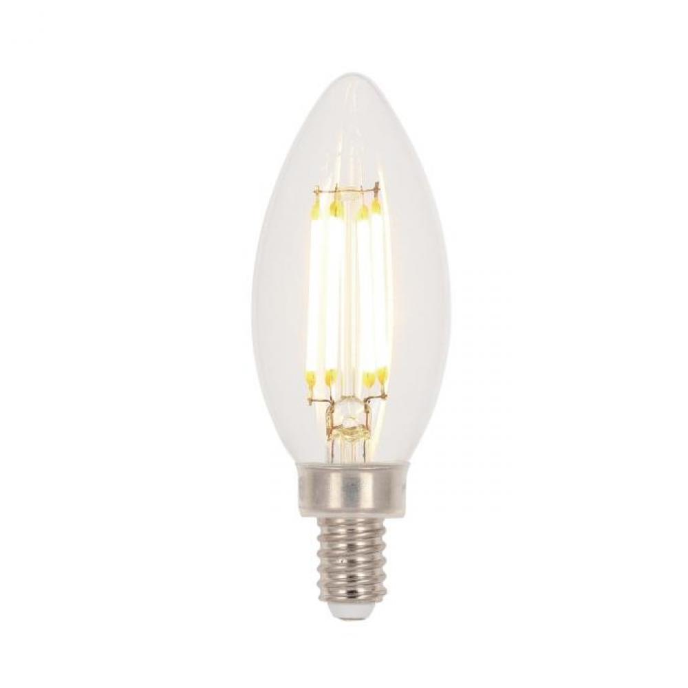 4.5W B11 Filament LED Dimmable Clear 2700K E12 (Candelabra) Base, 120 Volt, Box