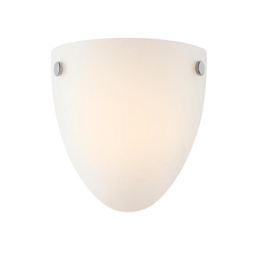 9W 1 Light LED Wall Fixture with Color Temperature Selection Brushed Nickel Finish Frosted Glass