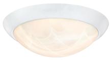 Westinghouse 6106600 - 11 in. 14W LED Flush White Finish White Alabaster Glass