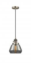 Innovations Lighting 201CSW-AB-G173-LED - Fulton - 1 Light - 7 inch - Antique Brass - Cord hung - Mini Pendant