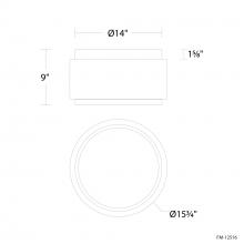 Modern Forms US Online FM-12516-35-BK - Preston Flush Mount Light