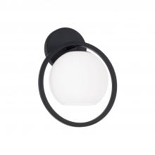 Capital 657411MB-559 - 1-Light Circle Sconce in Matte Black with Soft White Glass