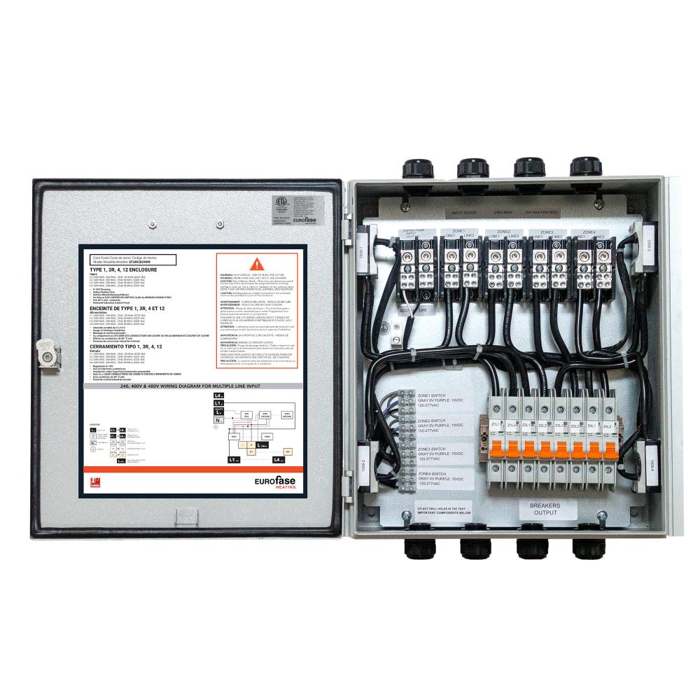 Eurofase EFURCB48M4 4 Zone 240V to 480V Universal Relay Control Box