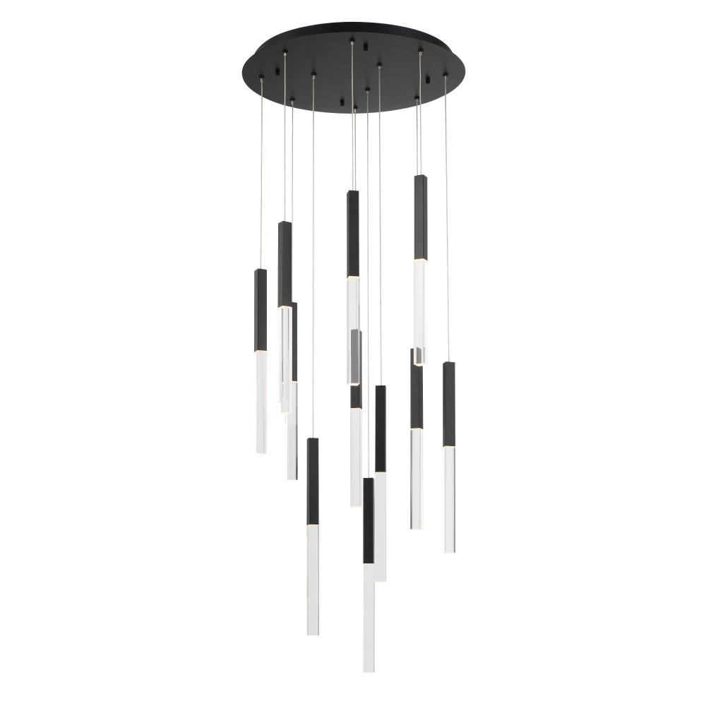 Benicio 11 Light Chandelier in Black