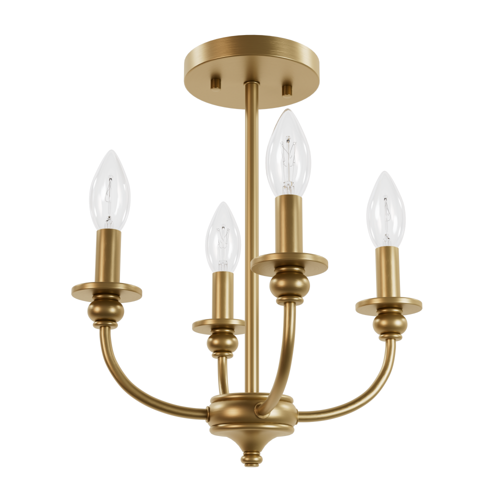 Hunter Southcrest Luxe Gold 4 Light Flush Mount Ceiling Light Fixture