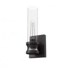 Hunter 19906 - Hunter Lenlock Noble Bronze with Seeded Glass 1 Light Sconce Wall Light Fixture