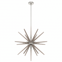 Hunter 19344 - Hunter Jupiter Star Brushed Nickel 18 Light Pendant Ceiling Light Fixture